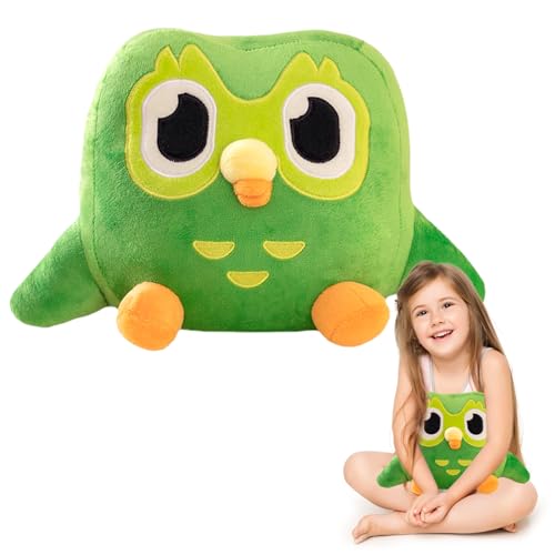 Green Owl Plush,Duo plüschtier,Soft Owl Stuffed Animal Cuddly Toy von YUWJOOWEE
