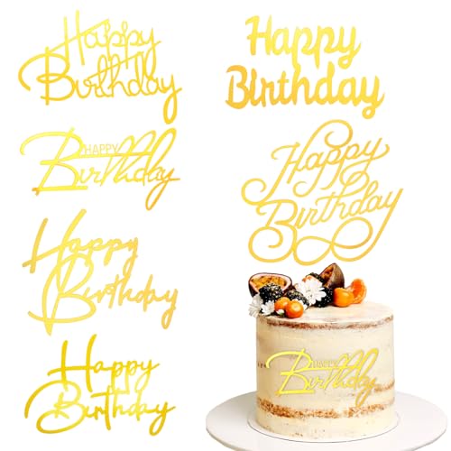 YUXIANLB 6 Stück Happy Birthday Tortenaufsatz Goldfarben Verspiegelt Acryl Geburtstagstortenaufsatz Seitenkuchendekorationen Cupcake Topper Goldene Einsätze Kuchendekorationsschild Partydekorationen YUXIANLB 6 Stück Happy Birthday Tortenaufsatz Goldfarben Verspiegelt Acryl Geburtstagstortenaufsatz Seitenkuchendekorationen Cupcake Topper Goldene Einsätze Kuchendekorationsschild Partydekorationen von YUXIANLB