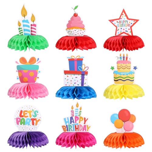 YUXIANLB 9 teilige Bunte Geburtstagsdeko Set Regenbogen Party Tischdekoration mit Honeycomb Deko Toppers Kinder für Geburtstagsfeiern Hochzeiten Jubiläen Wiederverwendbare Festtagsdekoration YUXIANLB 9 teilige Bunte Geburtstagsdeko Set Regenbogen Party Tischdekoration mit Honeycomb Deko Toppers Kinder für Geburtstagsfeiern Hochzeiten Jubiläen Wiederverwendbare Festtagsdekoration von YUXIANLB