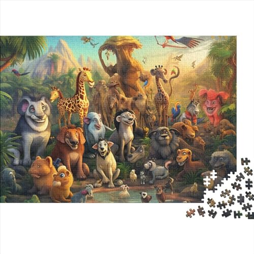 Animal World 500 Teile Puzzle Cartoon Geeignet Für Erwachsene Und Kinder Ab 12 Jahren 500pcs (52x38cm) von YUXINYUE