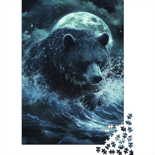 Bär Puzzle 1000-teilige Schwer Puzzle Spielzeug Pädagogisches Spiel Impossible Herausforderung Spielzeug Für Erwachsene Und Kinder Ab 12 Jahren 1000pcs (75x50cm) von YUXINYUE