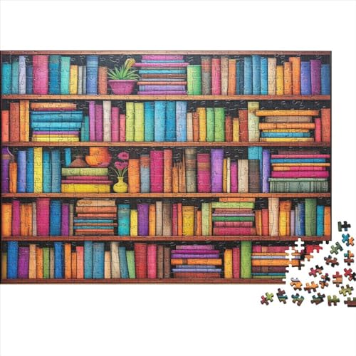 Bookshelf – Puzzle 500 Teile Ab 12 Jahren, Buntes Erwachsenenpuzzle Mit Kräftigen Farben, Geschicklichkeitsspiel Für Die Ganze Familie, Schöne Geschenkidee 500pcs (52x38cm) von YUXINYUE