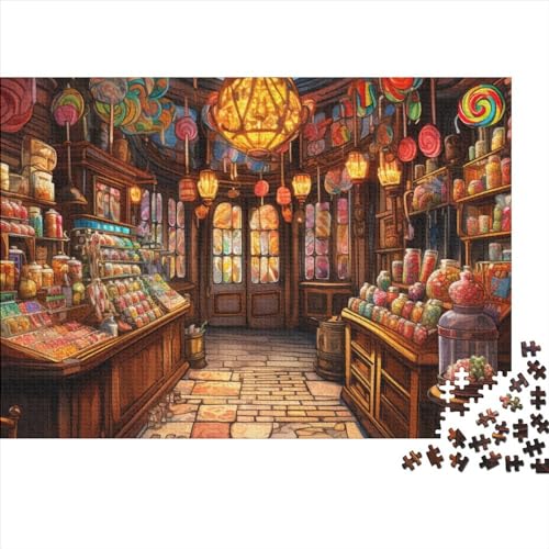 Candy Store Puzzle - Cartoon - 500 Teile Puzzle Für Erwachsene Und Kinder Ab 12 Jahren, Geschicklichkeitsspiel Für Die Ganze Familie, 500pcs (52x38cm) von YUXINYUE