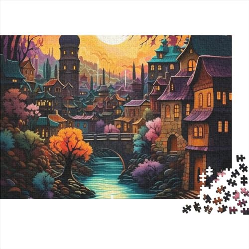 Cityscape Architecture Puzzle 500 Teile - Cartoon - Puzzle Für Erwachsene Und Kinder Ab 12 Jahren, 500pcs (52x38cm) von YUXINYUE