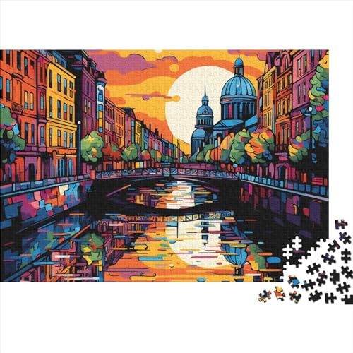 Cityscape Architecture Puzzles Für Erwachsene Kinder | Cartoon | Familienspaß Puzzles Für Erwachsene Und Kinder Geschenke | Unmögliche Herausforderungen | 300pcs (40x28cm) von YUXINYUE