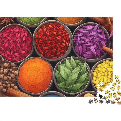 Colourful Spices Puzzle 1000 Teile - Cartoon - Puzzle Für Erwachsene Und Kinder Ab 12 Jahren, 1000pcs (75x50cm) von YUXINYUE