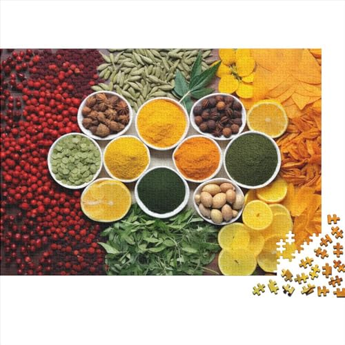 Colourful Spices Puzzle 500 Teile Cartoon Classic Puzzle DIY Kit Holzspielzeug Unique Gift Home Decor 500pcs (52x38cm) von YUXINYUE