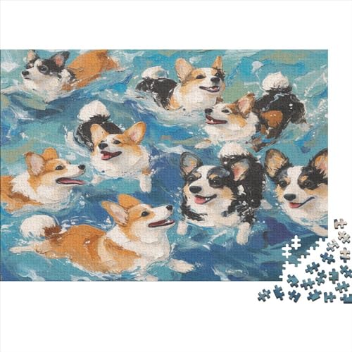 Corgi Puzzle 1000 Teile - Cute Puppy - Puzzle Für Erwachsene Und Kinder Ab 12 Jahren, 1000pcs (75x50cm) von YUXINYUE