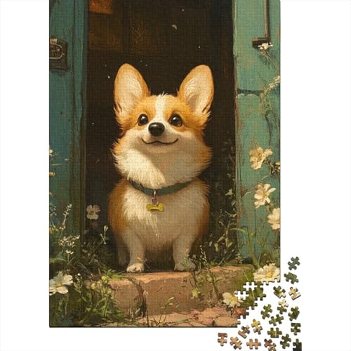 Corgi Puzzle 1000-teilige Schwer Puzzle Spielzeug Pädagogisches Spiel Impossible Herausforderungsspielzeug Für Erwachsene Und Kinder Ab 14 Jahren 1000pcs (75x50cm) von YUXINYUE