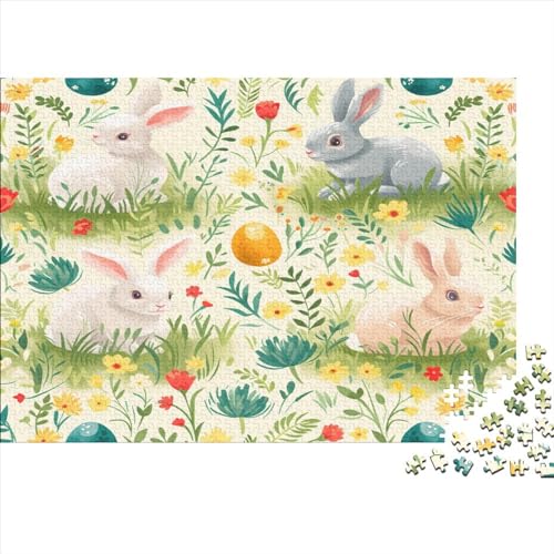 Cute Bunny Puzzle 1000 Teile - - Puzzle Für Erwachsene Und Kinder Ab 12 Jahren, 1000pcs (75x50cm) von YUXINYUE