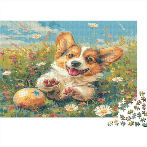 Cute Corgi 300Pcs Puzzle Erwachsenen Dekompression Spiel Puzzle Studenten Spielzeug Für Kinder Weihnachten Geburtstagsgeschenke,Holzpuzzle 300pcs (40x28cm) von YUXINYUE