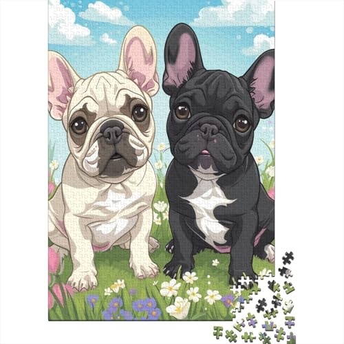 Cute Hund Puzzle 1000 Teile Schwer Puzzle Spielzeug Pädagogisches Spiel Impossible Herausforderung Spielzeug Für Erwachsene Und Kinder Ab 12 Jahren 1000pcs (75x50cm) von YUXINYUE