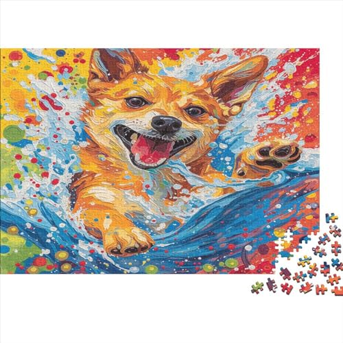 Cute Puppy Puzzle 500 Teile, Erwachsenenpuzzle Mit, Farbenfrohes Puzzle Für Erwachsene Und Kinder Ab 14 Jahren - 500pcs (52x38cm) von YUXINYUE