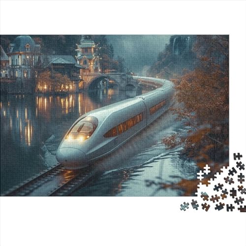 Dream Train Puzzles 500 Teile Für Erwachsene Cartoon Familie Urlaub Puzzle,Puzzle Für Pädagogisches Geschenk Heimdekoration 500pcs (52x38cm) von YUXINYUE