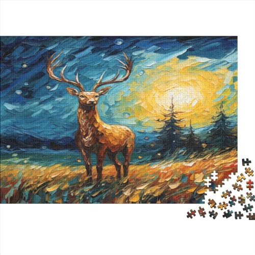 Elk 1000 Teile Puzzle Cervus Elaphus Geeignet Für Erwachsene Und Kinder Ab 12 Jahren 1000pcs (75x50cm) von YUXINYUE