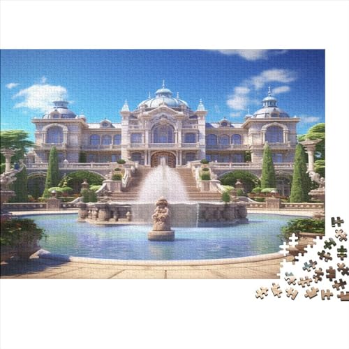 European Architecture Puzzle 500 Teile - Garden Fountain - Puzzle Für Erwachsene Und Kinder Ab 12 Jahren, 500pcs (52x38cm) von YUXINYUE