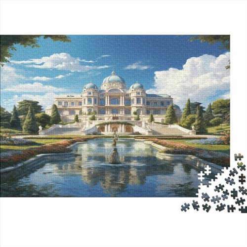 European Palace Puzzles für Erwachsene, 1000 Teile, Castles Puzzle, Dekompressionsspiel für Erwachsene, Kinder, Familie, Zusammenkünfte, Lernspiel, Spielzeug, 1000 Stück (75 x 50 cm) von YUXINYUE