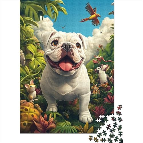 French BullHund Puzzle 1000-teilige Schwer Puzzle Spielzeug Pädagogisches Spiel Impossible Herausforderungsspielzeug Für Erwachsene Und Kinder in Bewährter 1000pcs (75x50cm) von YUXINYUE