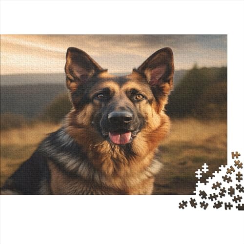 German Shepherd Puzzle 1000 Teile Erwachsene | Pet Dog | 1000 Teile Puzzle Für Erwachsene Und Kinder Ab 14 Jahren Holzpuzzle 1000pcs (75x50cm) von YUXINYUE