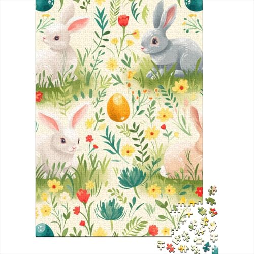Hase Puzzle 1000 Teile Schwer Puzzle Spielzeug Pädagogisches Spiel Impossible Herausforderungsspielzeug Für Erwachsene Und Kinder Ab 14 Jahren 1000pcs (75x50cm) von YUXINYUE