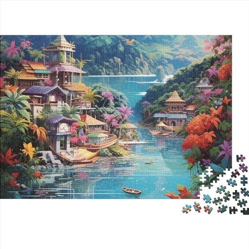 Holiday Bay Puzzle 300 Teile Cartoon Classic Puzzle DIY Kit Holzspielzeug Unique Gift Home Decor 300pcs (40x28cm) von YUXINYUE