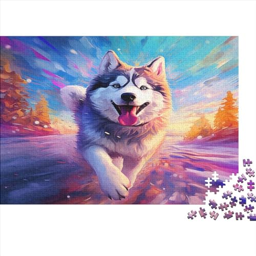 Husky Puzzle 1000 Teile Erwachsene | Cartoon | 1000 Teile Puzzle Für Erwachsene Und Kinder Ab 14 Jahren Holzpuzzle 1000pcs (75x50cm) von YUXINYUE