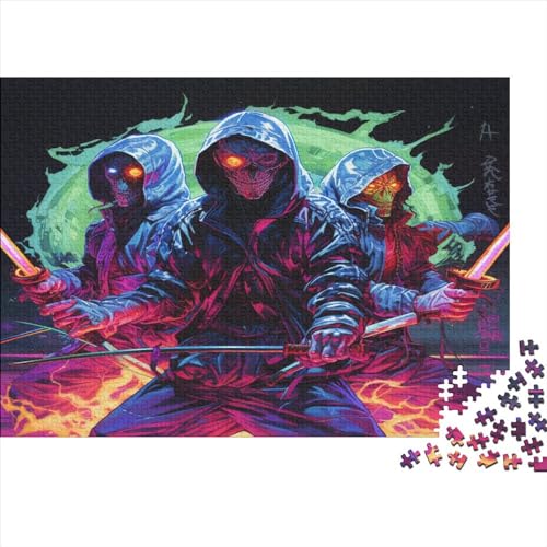Japanese Ninja Puzzles Für Erwachsene 1000 Teile Game Puzzle Für Familienspielzeugspiel Holzpuzzle Family Time Brain Challenge 1000pcs (75x50cm) von YUXINYUE