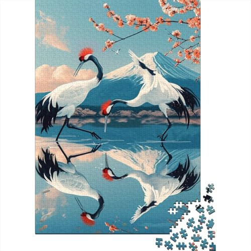 Kranich Puzzle 1000 Teile Schwer Puzzle Spielzeug Pädagogisches Spiel Impossible Herausforderung Spielzeug Für Erwachsene Kinder 1000pcs (75x50cm) von YUXINYUE