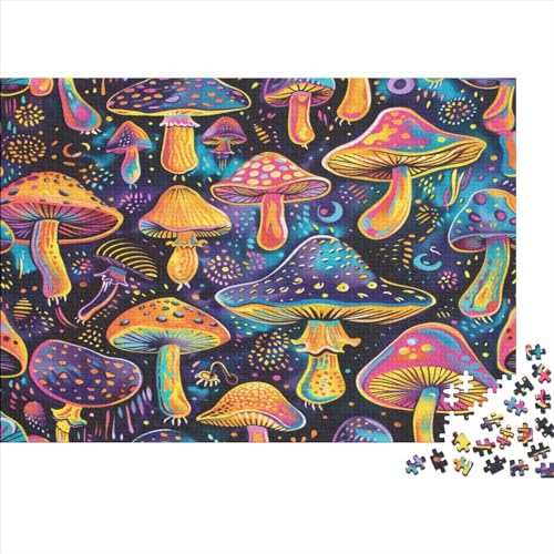 Mushroom – Puzzle 1000 Teile Ab 12 Jahren, Buntes Erwachsenenpuzzle Mit Kräftigen Farben, Geschicklichkeitsspiel Für Die Ganze Familie, Schöne Geschenkidee 1000pcs (75x50cm) von YUXINYUE