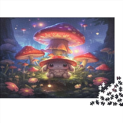 Mushroom Puzzle 300 Teile Game Classic Puzzle DIY Kit Holzspielzeug Unique Gift Home Decor 300pcs (40x28cm) von YUXINYUE