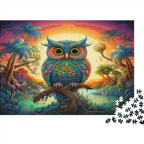 Owl – Puzzle 300 Teile Ab 12 Jahren, Buntes Erwachsenenpuzzle Mit Kräftigen Farben, Geschicklichkeitsspiel Für Die Ganze Familie, Schöne Geschenkidee 300pcs (40x28cm) von YUXINYUE