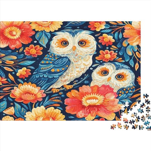 Owl Puzzle 300 Teile Classic Puzzle DIY Kit Holzspielzeug Unique Gift Home Decor 300pcs (40x28cm) von YUXINYUE