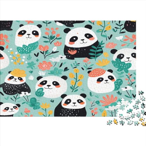 Panda Puzzles Für Erwachsene 1000 Teile Puzzle Cartoon Puzzle Für Lernspiele Wohnkultur Dekompressionsspiel Wohnkultur Geschenk 1000pcs (75x50cm) von YUXINYUE