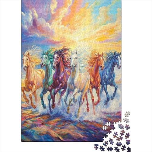 Pferd Puzzle 1000-teilige Schwer Puzzle Spielzeug Pädagogisches Spiel Impossible Herausforderung Spielzeug Für Erwachsene Kinder 1000pcs (75x50cm) von YUXINYUE