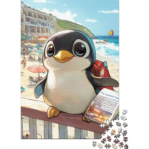 Pinguin Puzzle 1000-teilige Schwer Puzzle Spielzeug Lernspiel Impossible Herausforderung Spielzeug Für Erwachsene Und Kinder Ab 14 Jahren 1000pcs (75x50cm) von YUXINYUE
