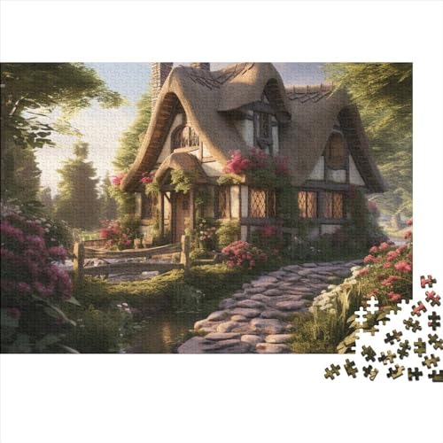 Puzzle 1000 Teile, Erwachsenenpuzzle Cosy Cottage, Cartoon Farbenfrohes Puzzle Für Erwachsene Und Kinder Ab 12 Jahren - 1000pcs (75x50cm) von YUXINYUE