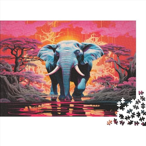 Puzzle 1000 Teile Erwachsene Asian Elephant Puzzles Für Erwachsene Lernspiel Herausforderungsspielzeug 1000-teilige Puzzles Für Erwachsene Kinder 1000pcs (75x50cm) von YUXINYUE
