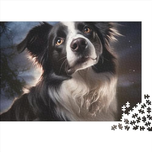 Puzzle 1000 Teile Erwachsene Border Collie Puzzles Für Erwachsene Lernspiel Herausforderungsspielzeug 1000-teilige Cartoon Puzzles Für Erwachsene Kinder 1000pcs (75x50cm) von YUXINYUE