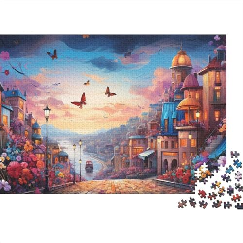 Puzzle 1000 Teile Erwachsene Cityscape Architecture Puzzles Für Erwachsene Lernspiel Herausforderungsspielzeug 1000-teilige Cartoon Puzzles Für Erwachsene Kinder 1000pcs (75x50cm) von YUXINYUE