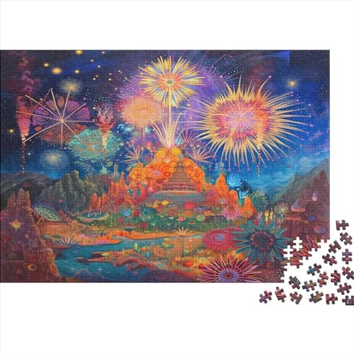 Puzzle 1000 Teile Erwachsene Fireworks Puzzles Für Erwachsene Lernspiel Herausforderungsspielzeug 1000-teilige Puzzles Für Erwachsene Kinder 1000pcs (75x50cm) von YUXINYUE