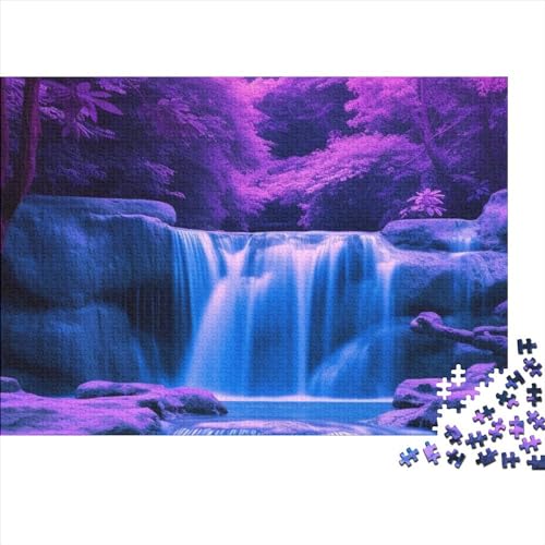 Puzzle 1000 Teile Erwachsene Forest Cascade Puzzles Für Erwachsene Lernspiel Herausforderungsspielzeug 1000-teilige Puzzles Für Erwachsene Kinder 1000pcs (75x50cm) von YUXINYUE
