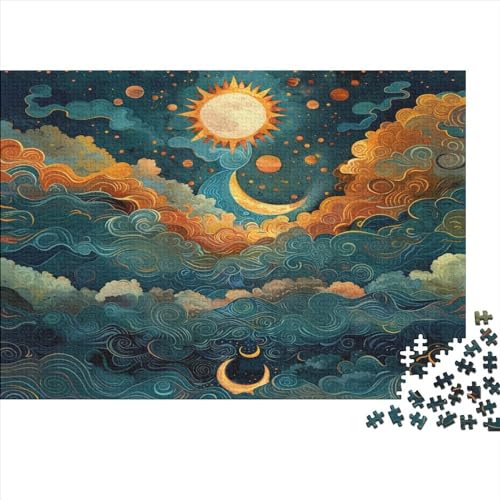 Puzzle 1000 Teile Erwachsene Sun and Moon Puzzles Für Erwachsene Lernspiel Herausforderungsspielzeug 1000-teilige Puzzles Für Erwachsene Kinder 1000pcs (75x50cm) von YUXINYUE
