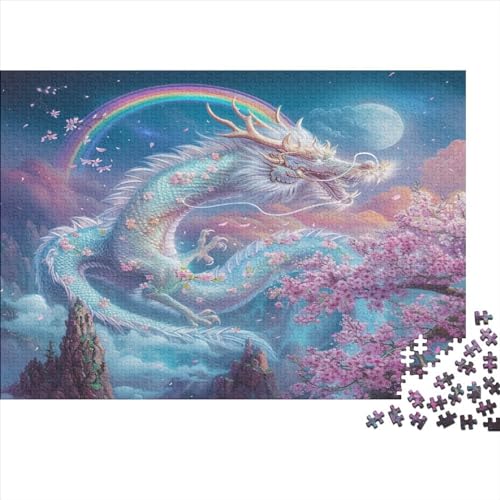 Puzzle 300 Teile Erwachsene Rainbow Dragon Puzzles Für Erwachsene Lernspiel Herausforderungsspielzeug 300-teilige Puzzles Für Erwachsene Kinder 300pcs (40x28cm) von YUXINYUE