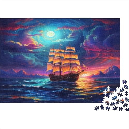 Puzzle 300 Teile Erwachsene Sailing Boat Puzzles Für Erwachsene Lernspiel Herausforderungsspielzeug 300-teilige Puzzles Für Erwachsene Kinder 300pcs (40x28cm) von YUXINYUE