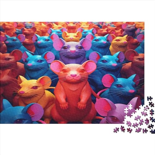 Puzzle 500 Teile Erwachsene Cute Mice Puzzles Für Erwachsene Lernspiel Herausforderungsspielzeug 500-teilige Puzzles Für Erwachsene Kinder 500pcs (52x38cm) von YUXINYUE