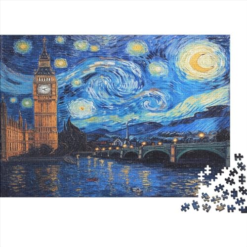 Puzzle 500 Teile Erwachsene London Big Ben Puzzles Für Erwachsene Lernspiel Herausforderungsspielzeug 500-teilige Puzzles Für Erwachsene Kinder 500pcs (52x38cm) von YUXINYUE