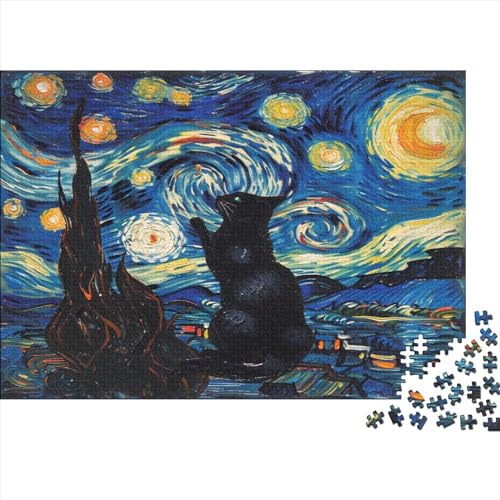 Puzzles Für Erwachsene 500 Teile Cute Cat Puzzle Für Familienspielzeugspiel Holzpuzzle Family Time Brain Challenge 500pcs (52x38cm) von YUXINYUE