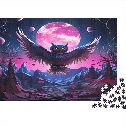 Puzzles Für Erwachsene 500 Teile Cute Owl Puzzle Für Familienspielzeugspiel Holzpuzzle Family Time Brain Challenge 500pcs (52x38cm) von YUXINYUE