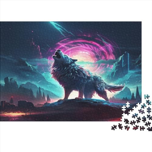 Puzzles Für Erwachsene 500 Teile Wolf Art Puzzle Für Familienspielzeugspiel Holzpuzzle Family Time Brain Challenge 500pcs (52x38cm) von YUXINYUE