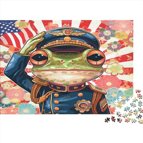 Puzzles Für Kinder500 Teile Karikatur Puzzle DIY Frog Salute Puzzle 500 Teile Klassische Puzzles Spielzeug Familienspaß Jigsaw Board 500pcs (52x38cm) von YUXINYUE